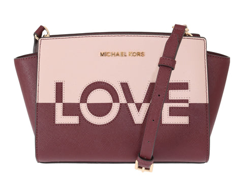 Michael Kors Bordeaux SELMA Leather Shoulder Bag